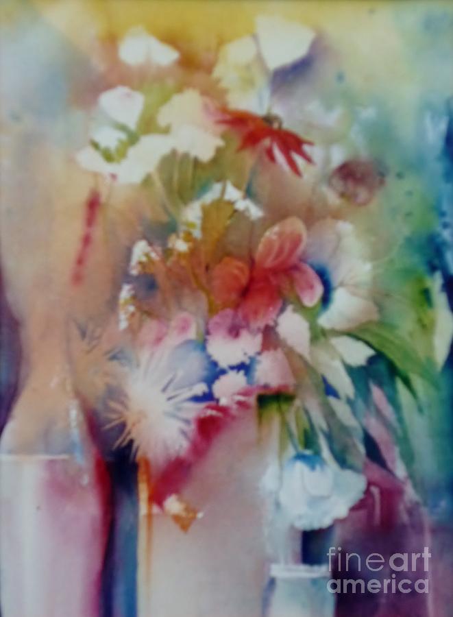 Fragile flowers Painting by Donna Acheson-Juillet