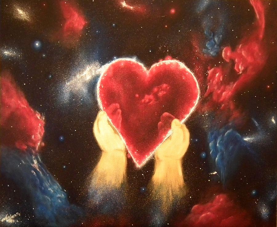 Heart Painting - Fragility by Lisbeth M Sandvik