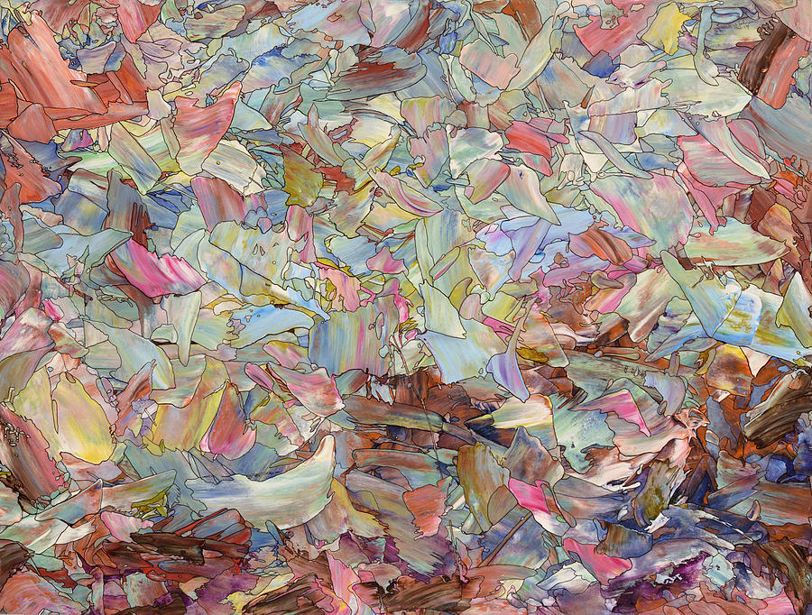 Abstract Painting - Fragmented Hill by James W Johnson