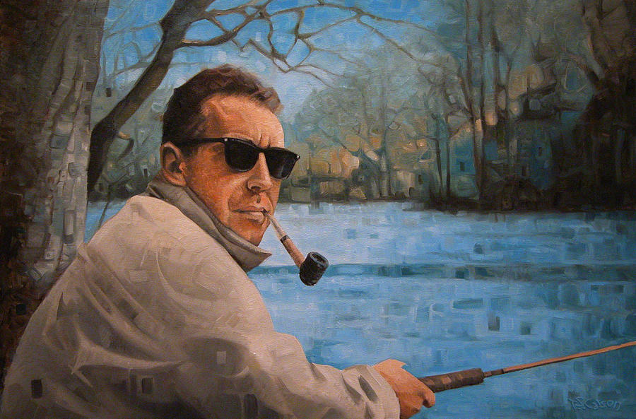 Fragrant Memories Portrait of Ricks Dad Painting by T S Carson