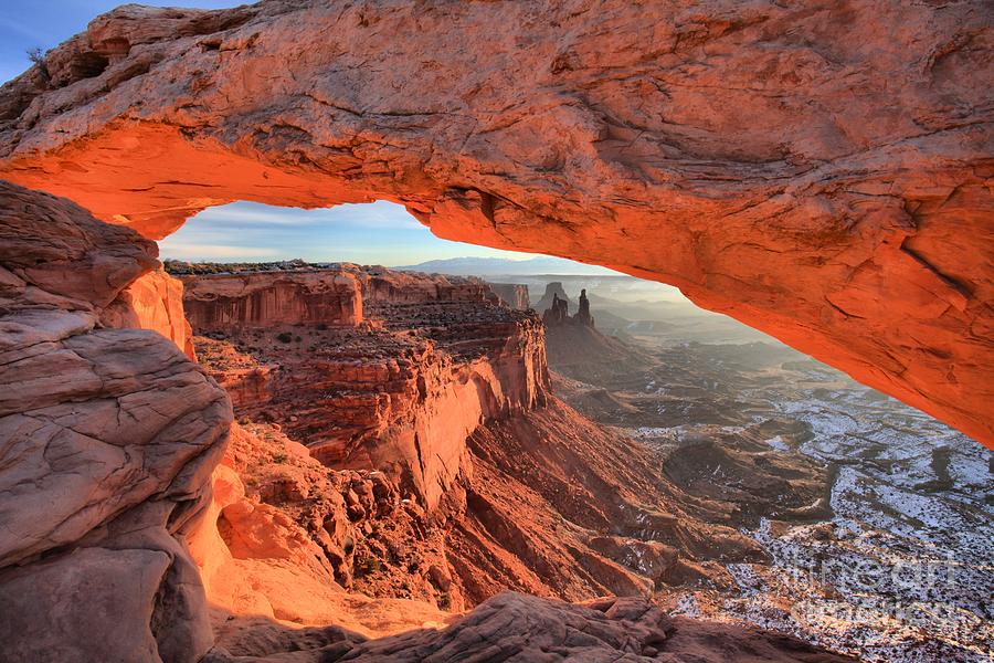 Framed By Mesa Arch Photograph by Adam Jewell