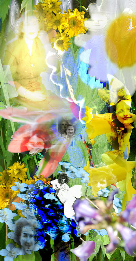 Framed In Flowers Digital Art by Cathy Anderson