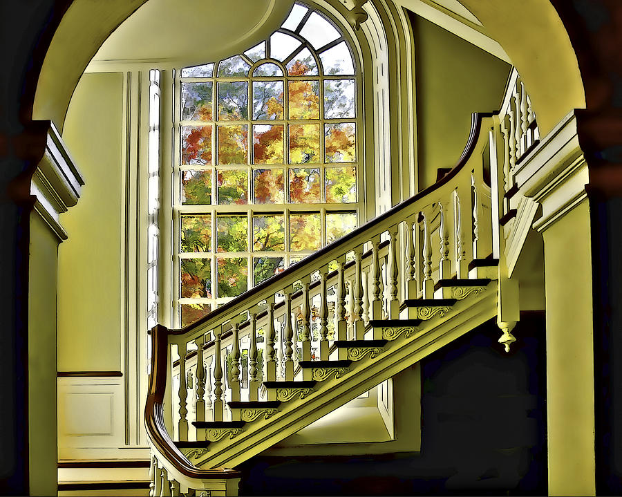 Architecture Photograph - Framed Stairway by Maria Coulson
