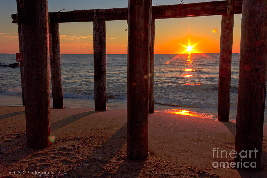 Framed Sunrise Photograph by Lucy Raos