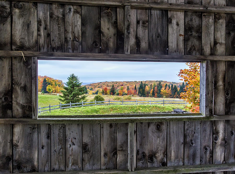 Framed-Autumn in Vermont Photograph by John Vose