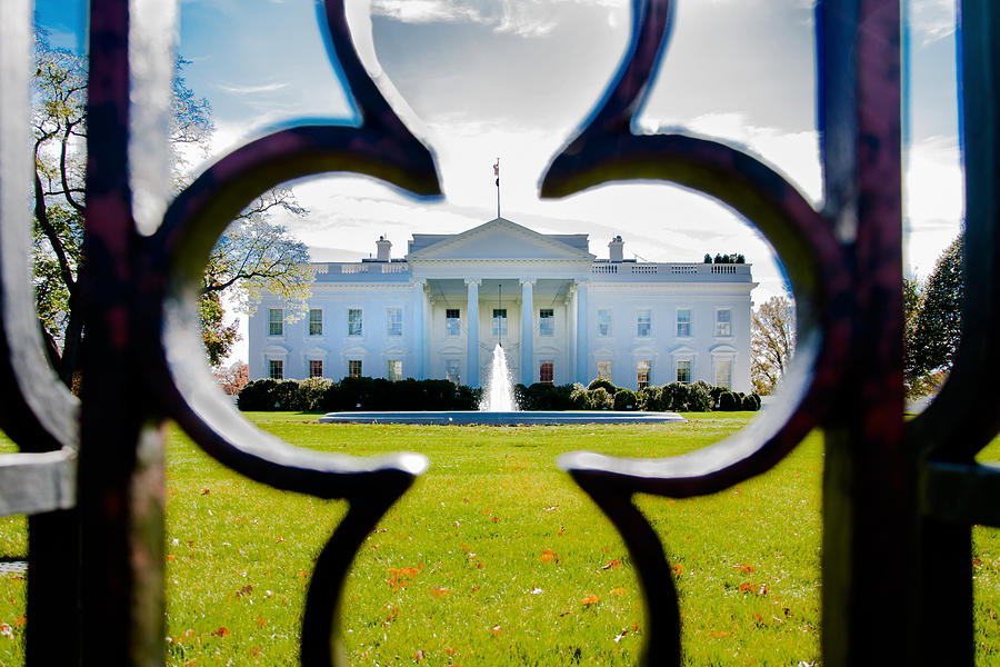 Framed Whitehouse Photograph by Greg Fortier