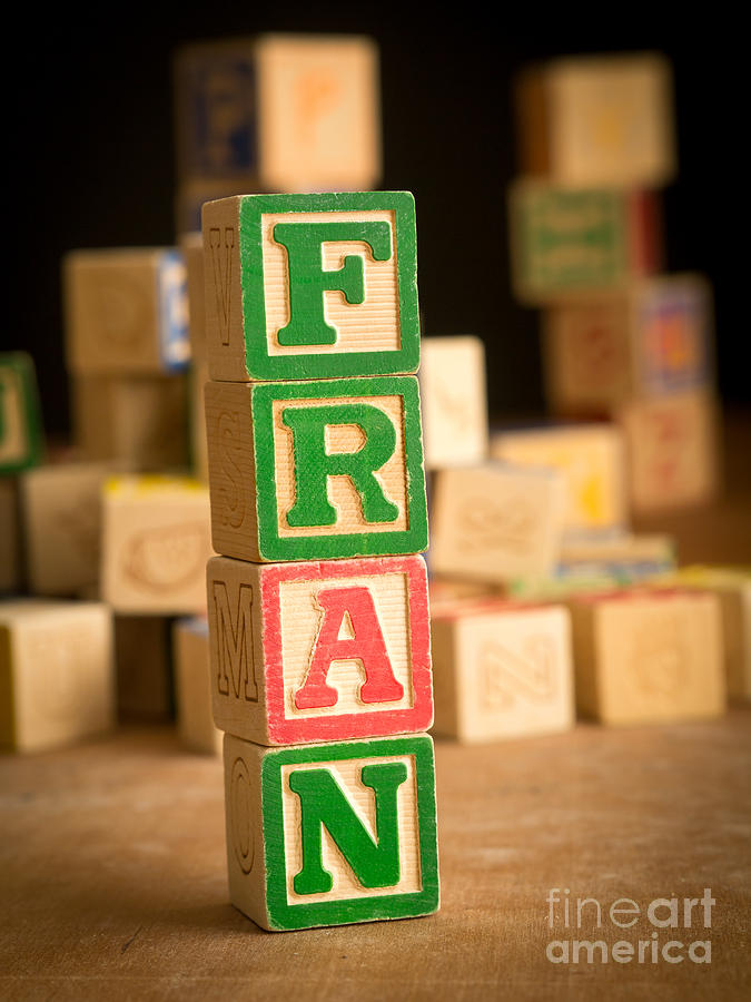FRAN - Alphabet Blocks Photograph by Edward Fielding