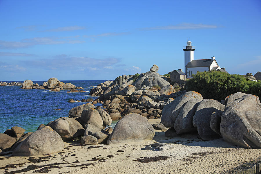 France, Brittany, Lighthouse Photograph by Hiroshi Higuchi
