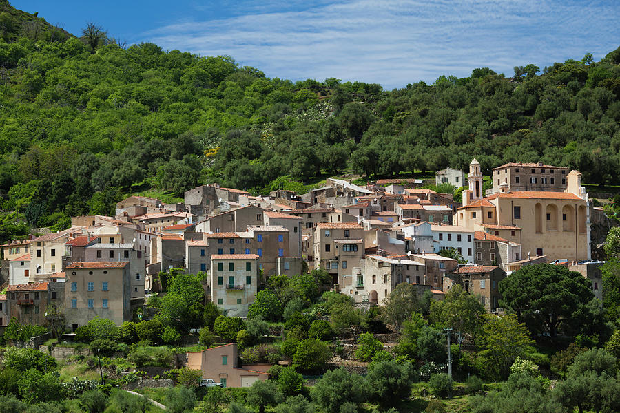 France, Corsica, La Balagne, Avapessa Photograph by Walter Bibikow