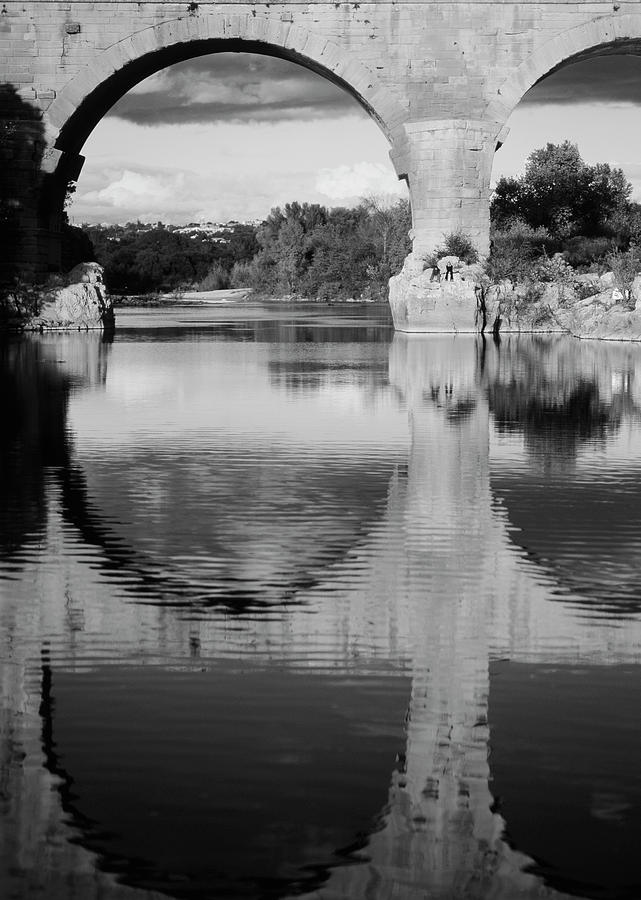 Architecture Photograph - France, Languedoc, Gard, View Of Pont by David Barnes