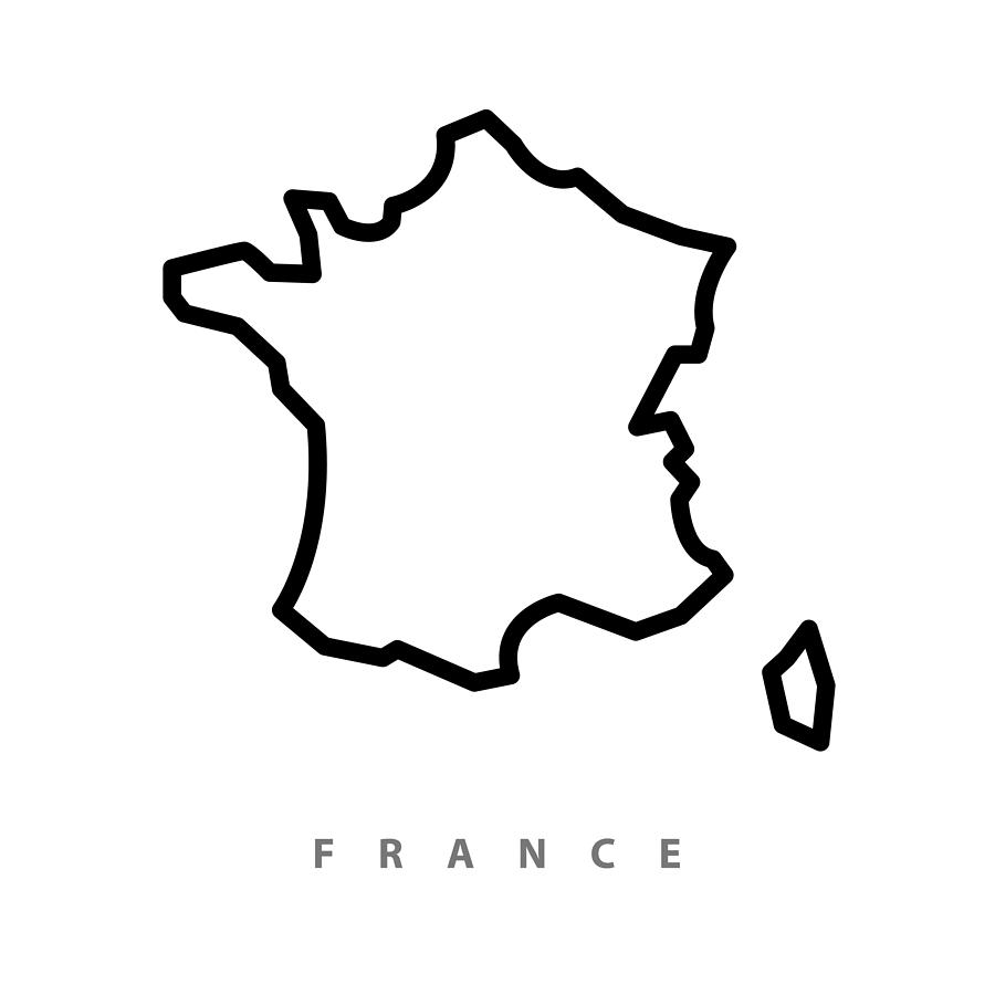 France map illustration Drawing by Exdez