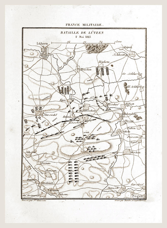 France Militaire, Battle Of Lutzen In 1813 Drawing by Litz Collection ...