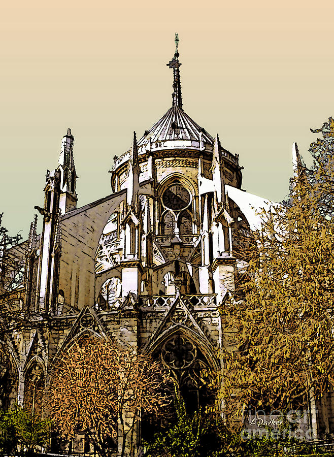 Architecture Photograph - France-- Notre Dame by Linda Parker