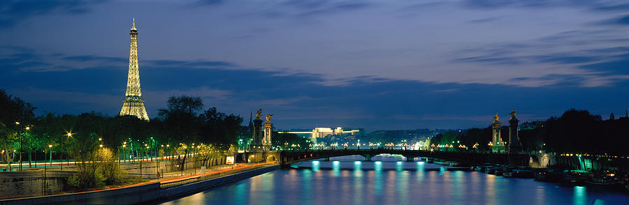 France, Paris, Eiffel Tower , Seine Photograph by Panoramic Images