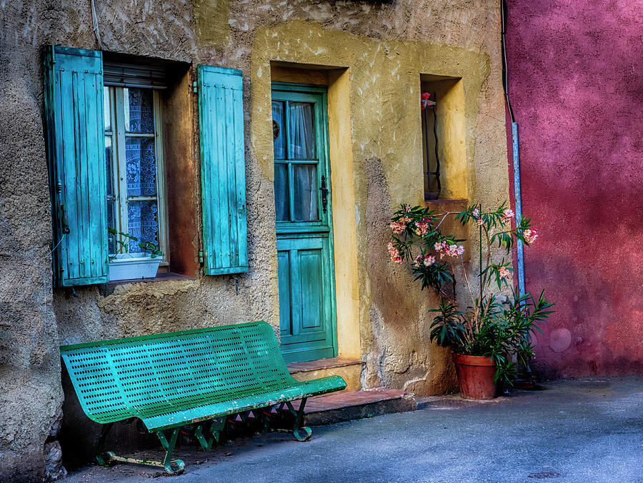 Architecture Photograph - France, Provence, Roussillon, Colorful by Terry Eggers Architecture Photograph - France, Provence, Roussillon, Colorful by Terry Eggers