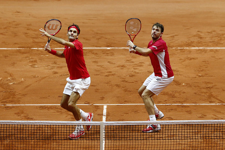 France v Switzerland - Davis Cup World Group Final: Day Two Photograph by Julian Finney