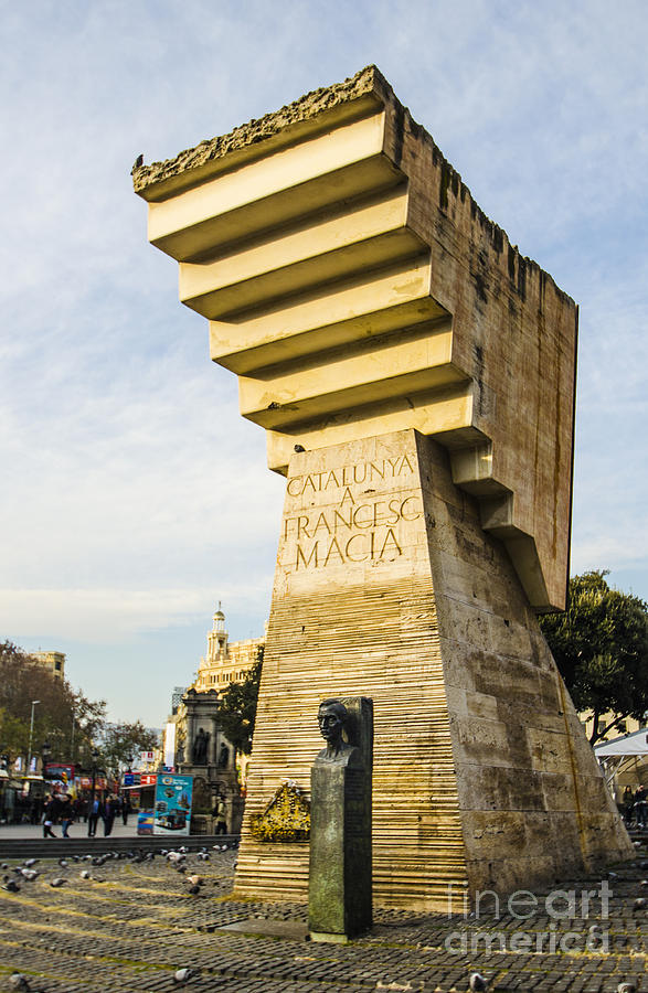 Francesc Macia Monument Photograph by Deborah Smolinske
