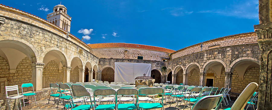 Architecture Photograph - Franciscian monastery in Hvar panorama by Brch Photography