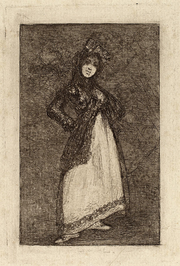 Francisco De Goya, Maja, Spanish, 1746 - 1828 Drawing by Quint Lox