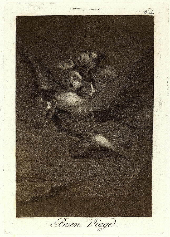 Francisco De Goya Spanish 1746 1828 Buen Viage Bon Drawing By Litz