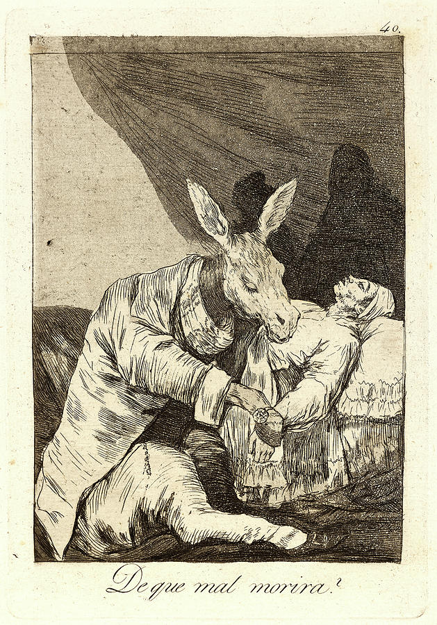 Francisco De Goya Drawing - Francisco De Goya Spanish, 1746-1828. De Que Mal Morira by Litz Collection