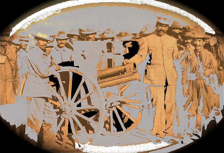 Francisco Villa with an artillery canon unknown location c. 1915-2013  Photograph by David Lee Guss