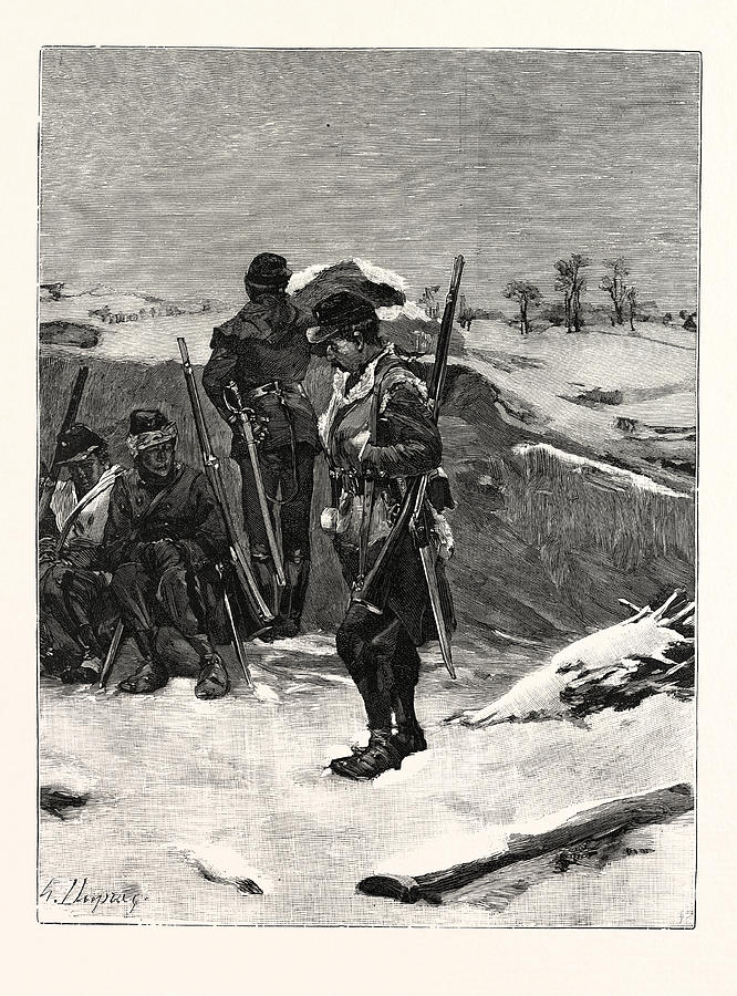 Franco-prussian War In Snow On The Ramparts Drawing by English School ...