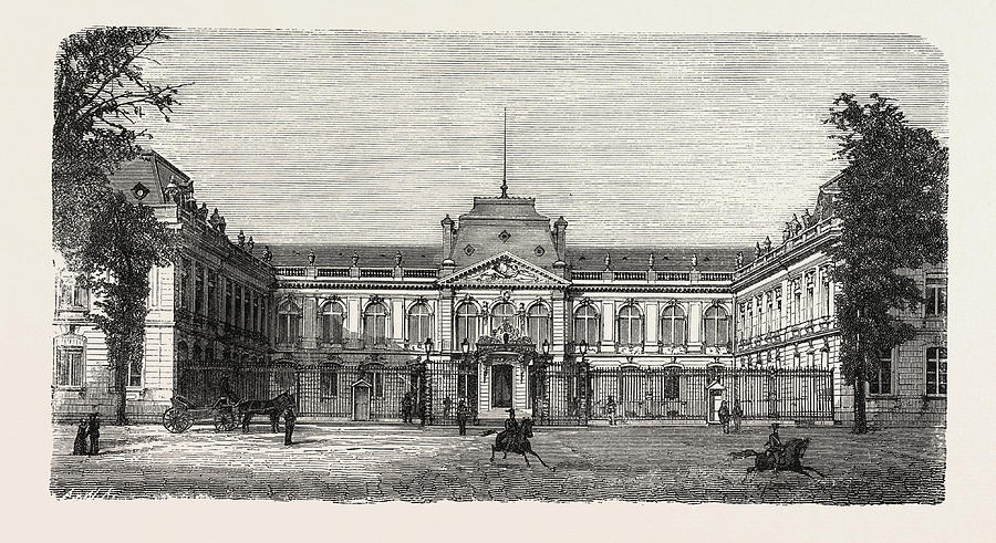 Franco-prussian War The Prefecture Building In Versailles Drawing By 