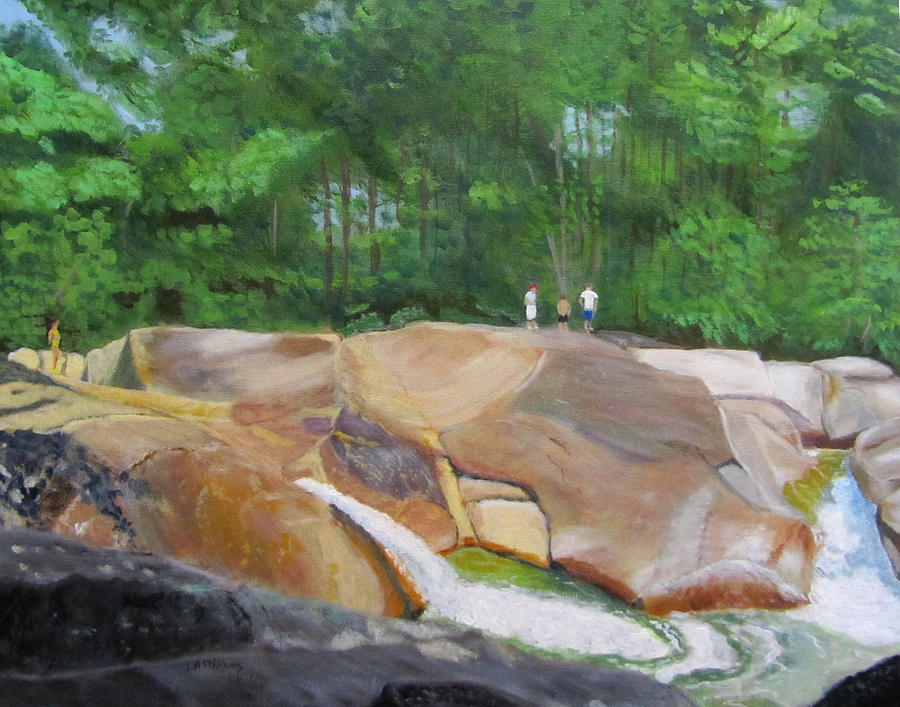 Franconia Falls Painting by Linda Feinberg