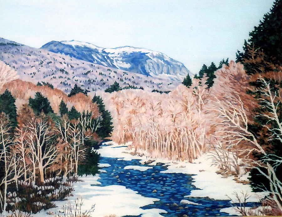 Mountain Painting - Franconia Notch  by Robert Giggi