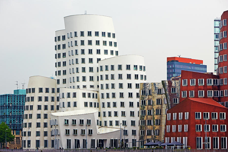 Frank Gehrys Neuer Zollhof Building Photograph by Allan Baxter