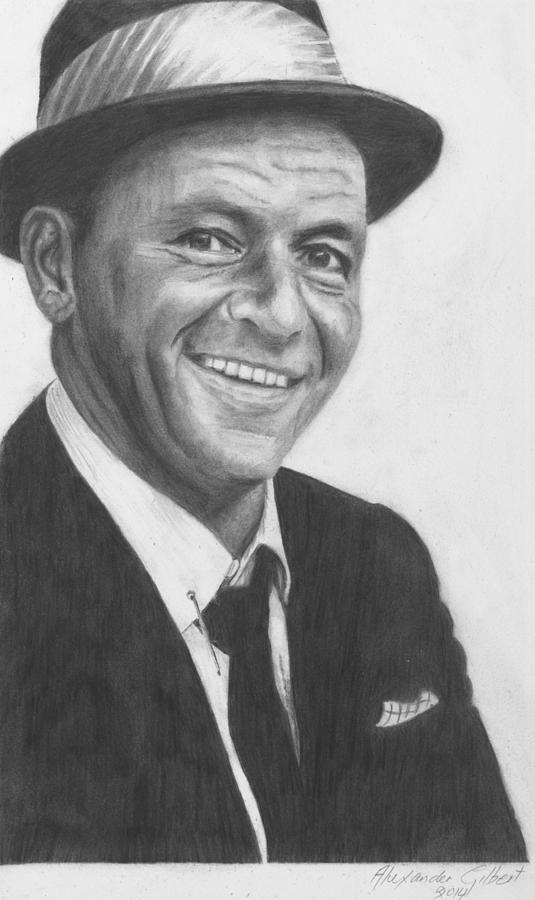 Frank Sinatra offers pencil sketch