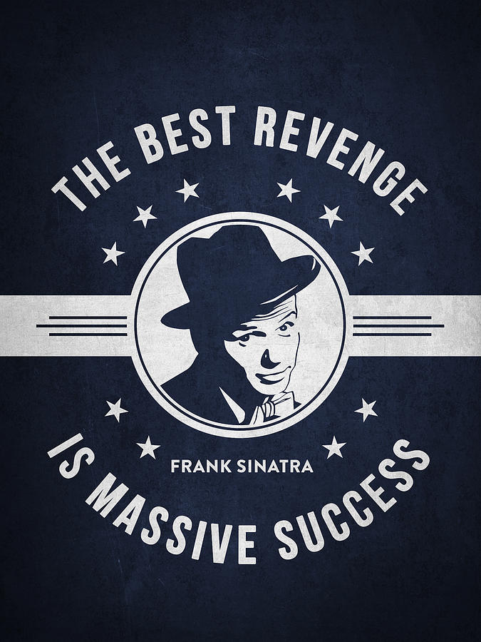 Frank Sinatra Digital Art - Frank Sinatra - Navy Blue by Aged Pixel