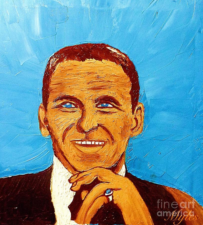 Frank Sinatra Oil Painting Painting by Saundra Myles