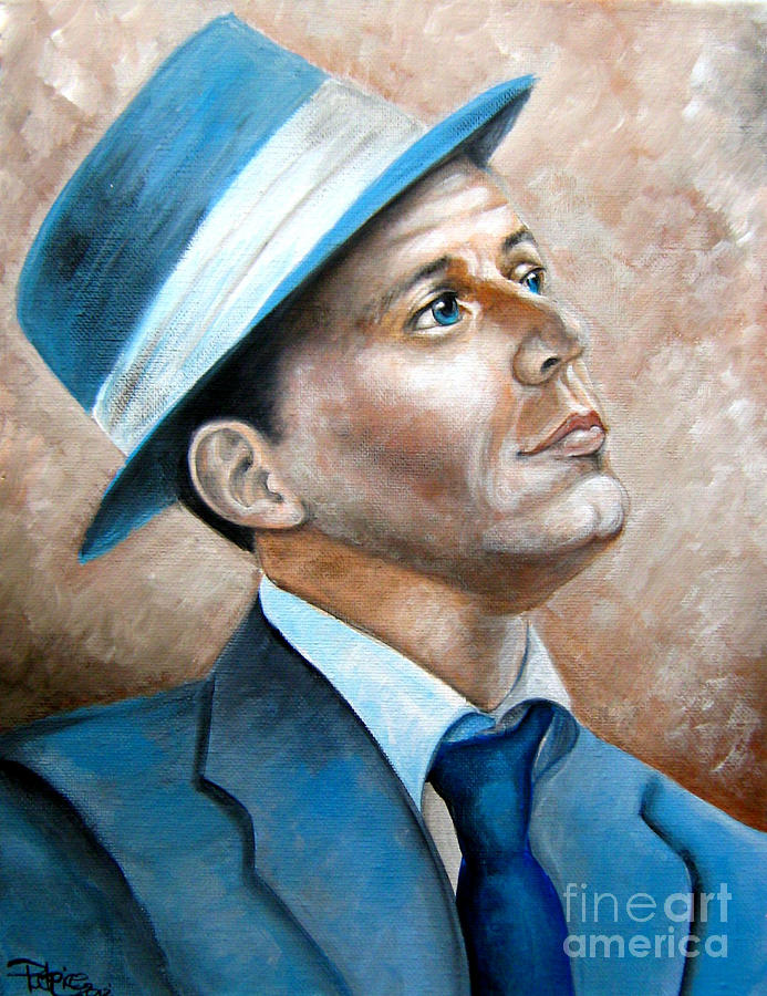 Frank Sinatra Ol Blue Eyes Painting by Bella Apollonia