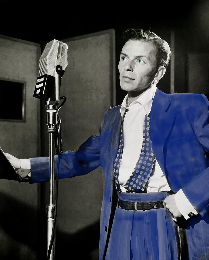 Hollywood Photograph - Frank Sinatra - Old Blue Eyes by Ericamaxine Price