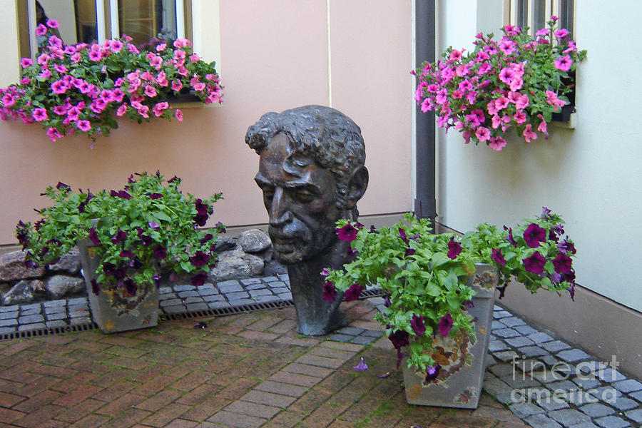 Flower Photograph - Frank Zappa In Uzupis Vilnius Lithuania by Ausra Huntington nee Paulauskaite