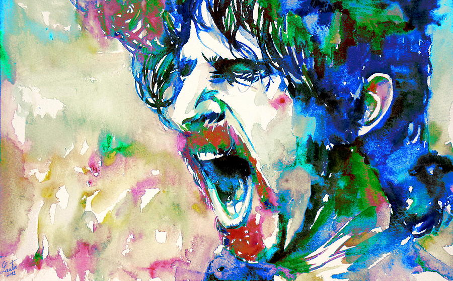 Frank Zappa  Portrait.4 Painting by Fabrizio Cassetta