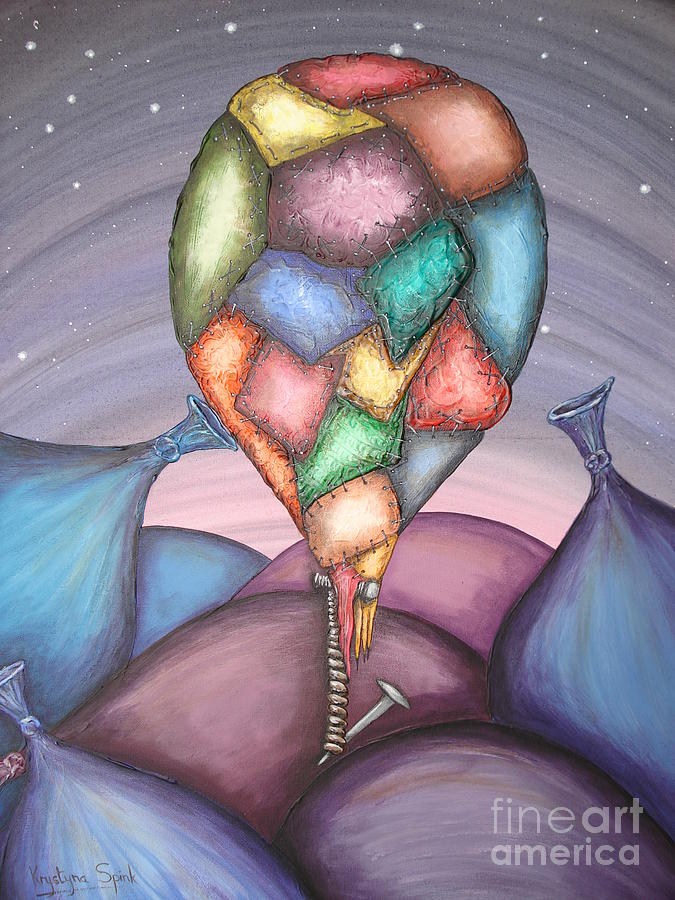 Frankenballoonstein Painting by Krystyna Spink