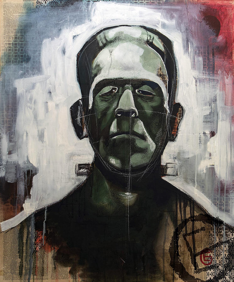 Frankenstein Painting by Emmanuel Gonzales | Fine Art America