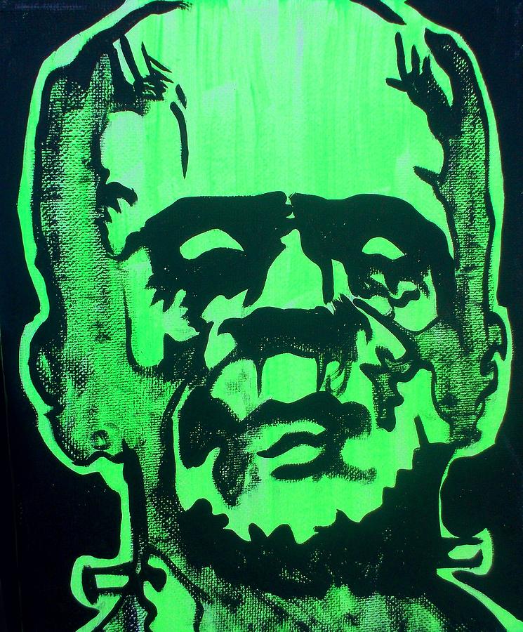 Frankenstein Painting by Marisela Mungia