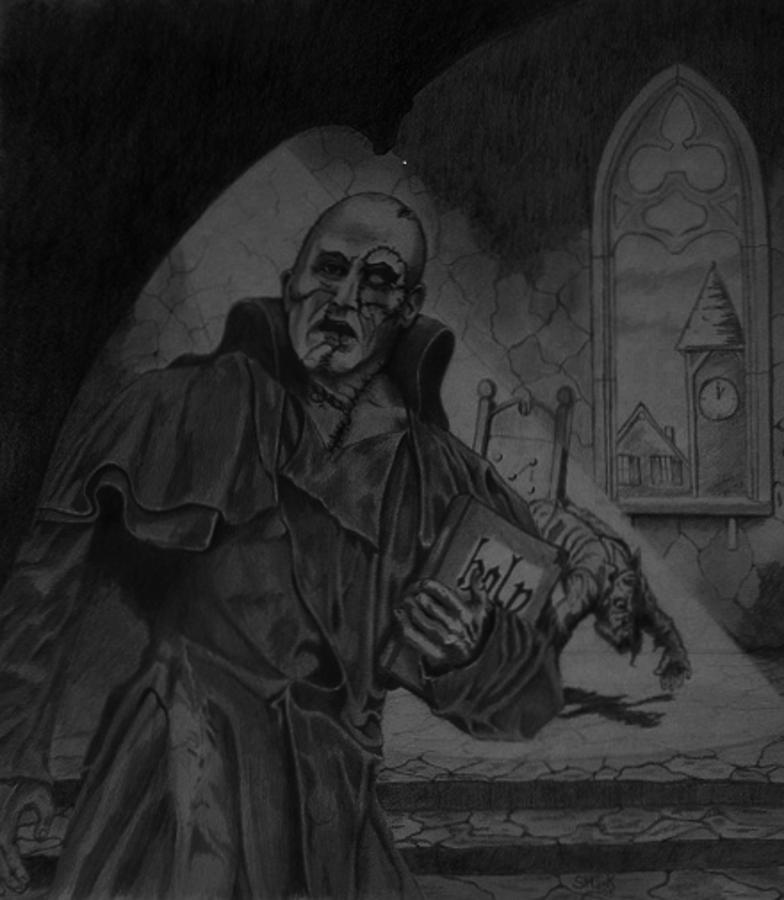 Frankenstein Drawing by Mark Shynk