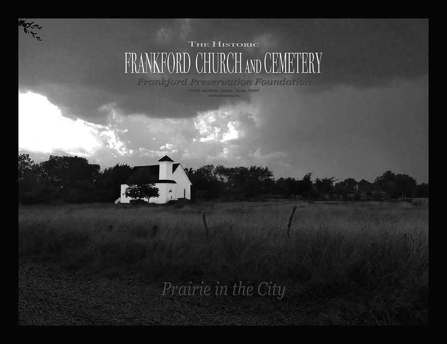 Frankford Church August Thunderstorm - Black and White Photograph by Robert J Sadler