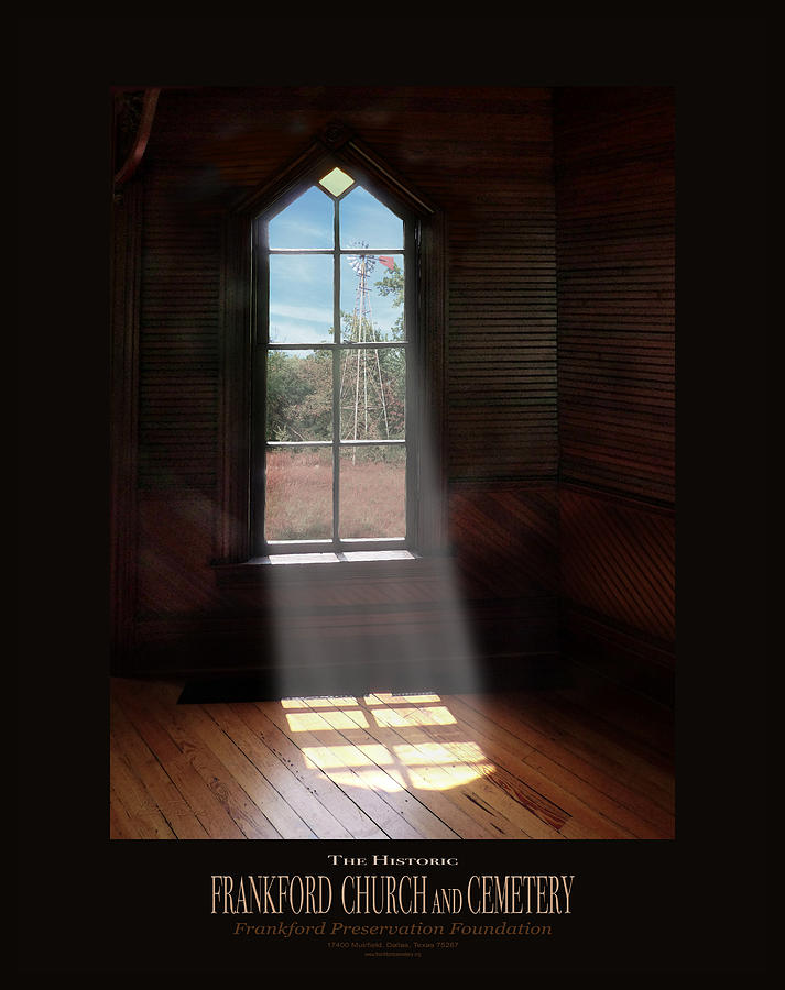 Frankford Church - Let The Sun Shine In POSTER w Windmill Photograph by Robert J Sadler