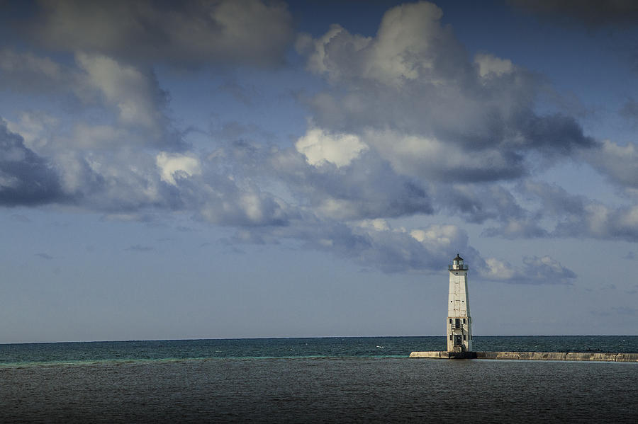 Frankfort Lighthouse on Lake Michigan Photograph by Randall Nyhof