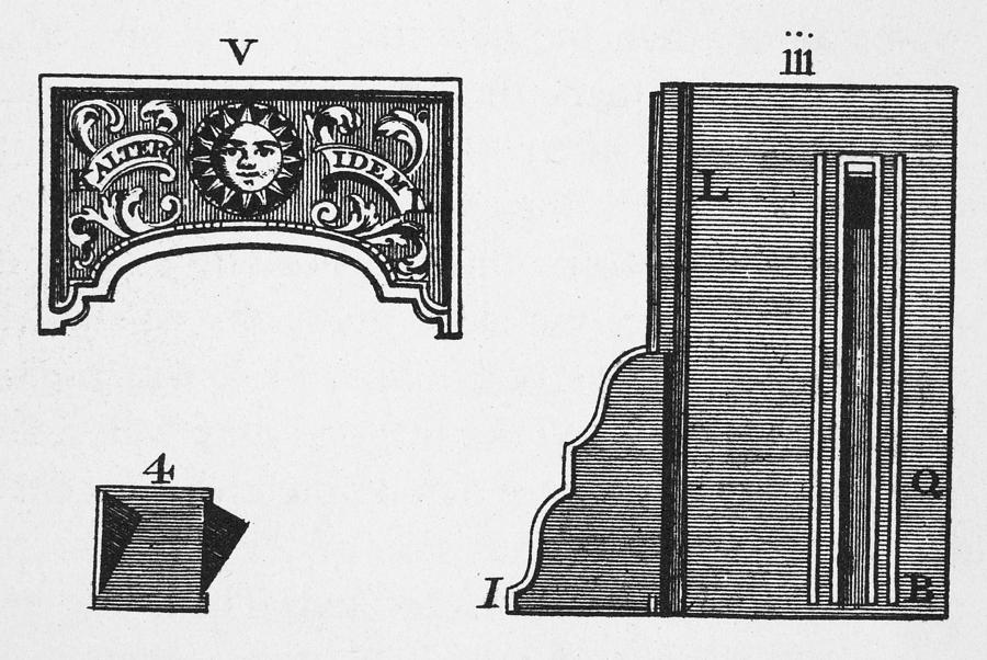 1751 Photograph - Franklin Stove Diagram by Granger