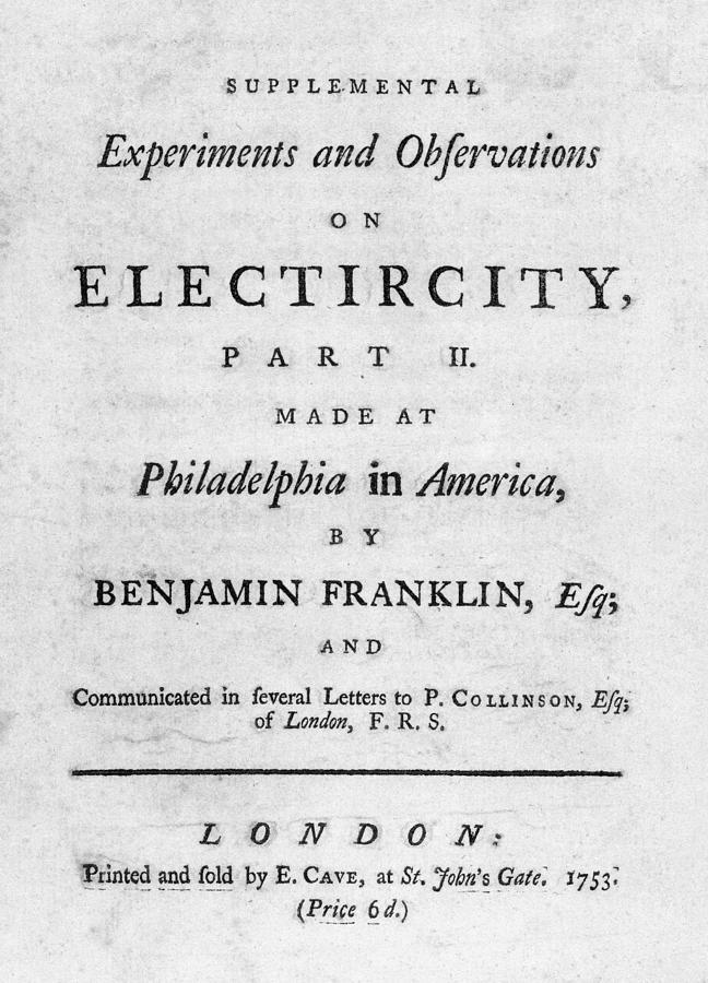 Franklin Title Page, 1753 Painting by Granger