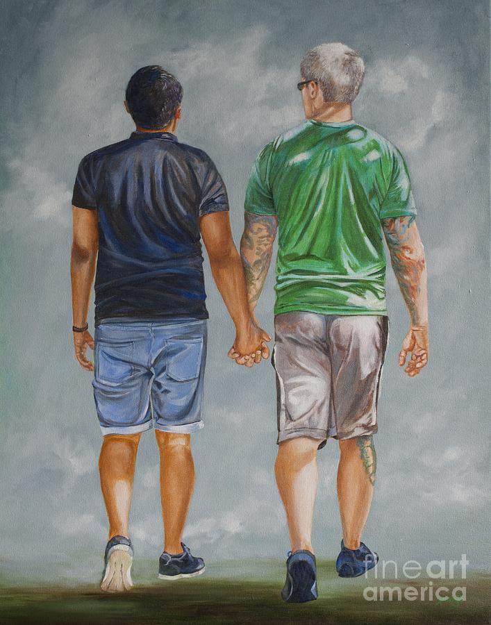 Franky and Marcus Painting by AnnaJo Vahle