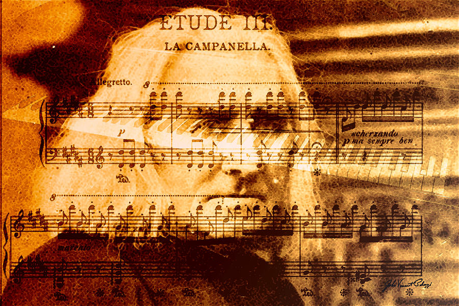 Franz Liszt Digital Art by John Vincent Palozzi