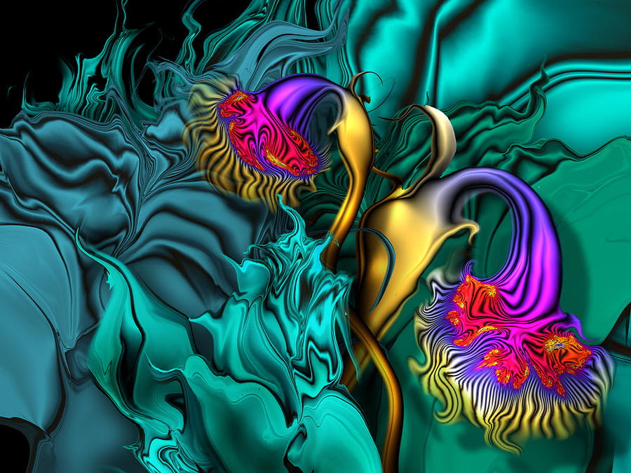 Imaginary Flowers Digital Art by Judith Barath